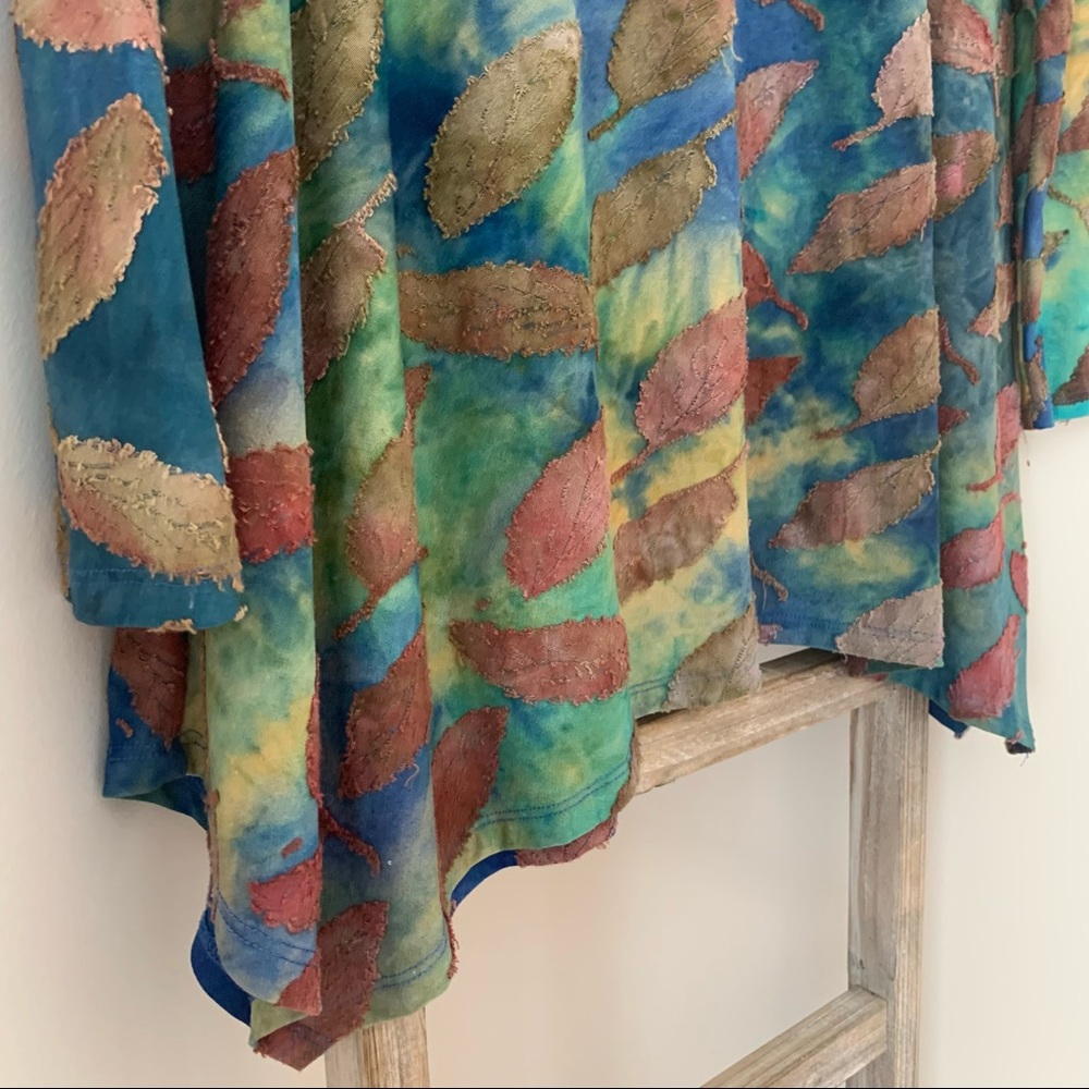 Soft Surroundings Multi-Color Leaf-Print Tunic - Picture 6 of 14